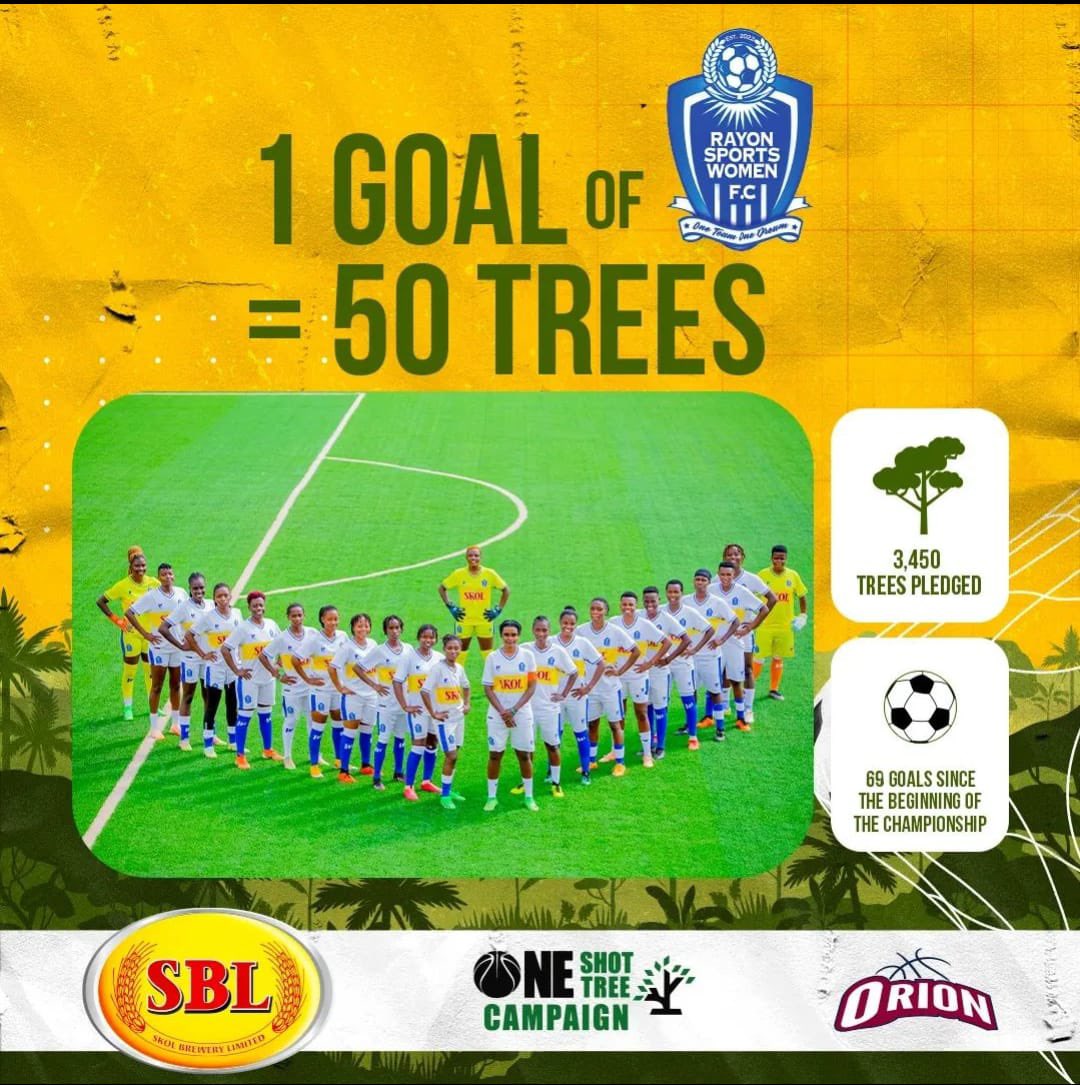 oneshotonetree's tweet photo. Rayon Sports Women on it!As it is our custom  now, you are invited to our next tree planting activity! Let’s do it again for the betterment of our environment, community and climate,Date and venue yet to be announced 
#OneShotOneTree #OneGoal50Trees #EachOnePlantOne #GreenRwanda https://t.co/WAJ5UhqKwI