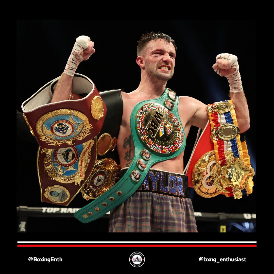 The only four-belt undisputed world champion in UK boxing history. ☑️

Thrown in at the deep end since day one, always took the hard path to glory and never refused a challenge..

Josh Taylor | The Tartan Tornado 🏴󠁧󠁢󠁳󠁣󠁴󠁿🌪️ 

#JoshTaylor | #Boxing | #TaylorCatterall2