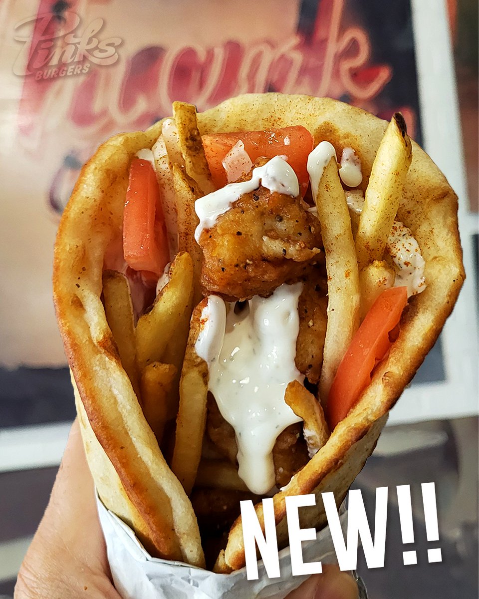 pinksburgers's tweet photo. We've added a new protein option to our gyro selection.... Introducing the Calamari Gyro!! π¦ Fresh and crispy, this delicious wrap is sure to make your summer favourites π
#NewItem #Gyro #Calamari #HamOnt #McMasterU #HamiltonRestaurants #Fries #LocalBusiness #EatMorePINKS https://t.co/LOsDRY5opO
