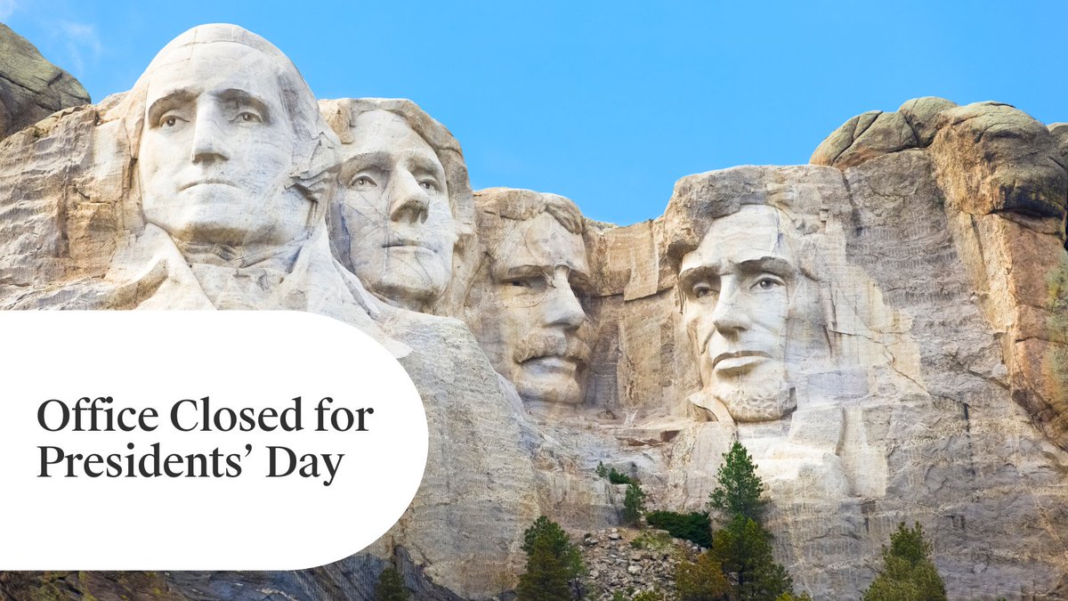 Happy #PresidentsDay from SDF! Our office will be closed on Feb. 19 in observance of Presidents’ Day and will reopen on Tuesday, Feb. 20. Enjoy your day! 🎉