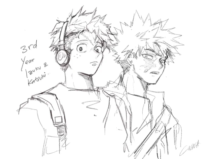 Doodle. Deku keeps his undercut 