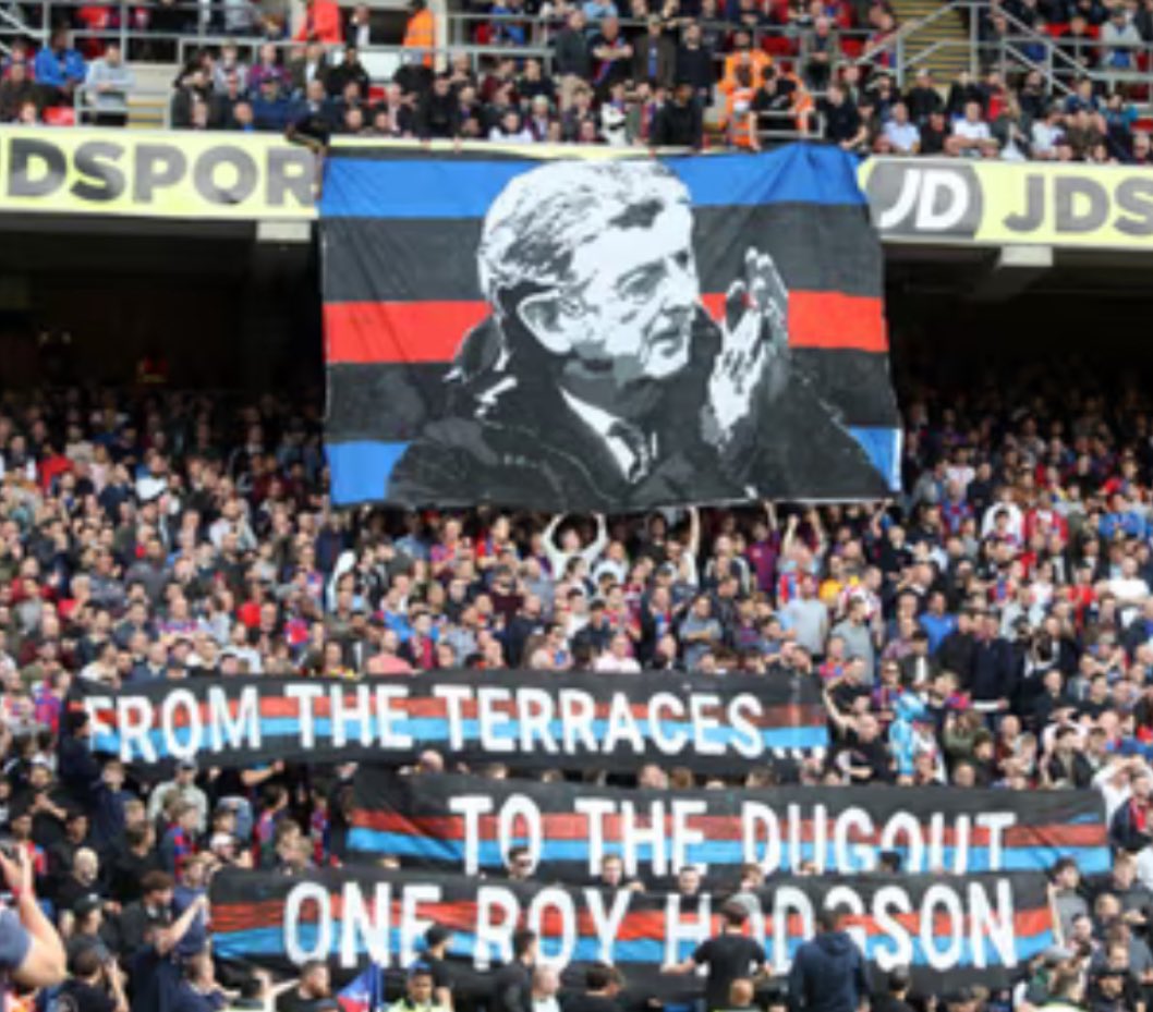 Before we move onto the new era

I think it’s fair to say all Palace fans are forever grateful for Roy Hodgson and he will always be one of our own

The frustration has always been that he shouldn’t have continued this season &amp; wasn’t helped

But we all want the best for him ❤️💙