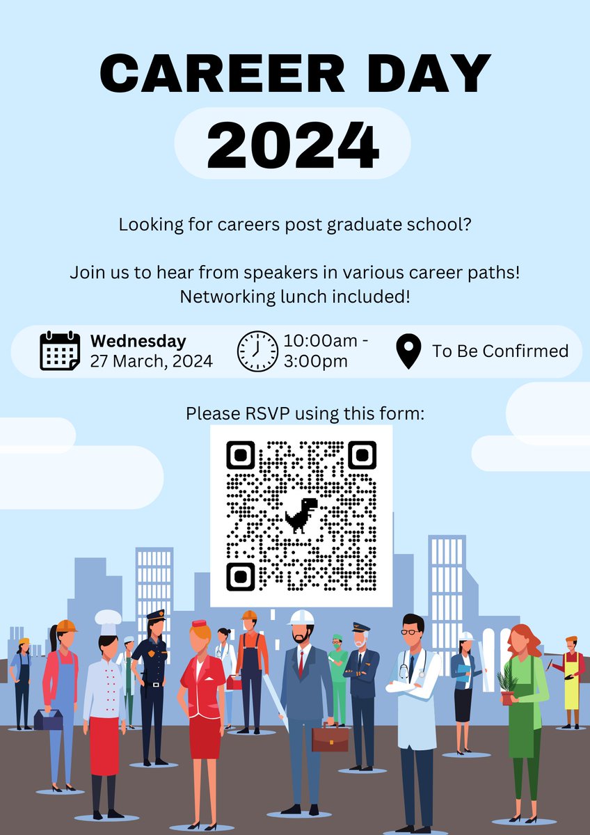 Looking for careers post grad school? Look no further!
Join us to hear from speakers in various paths!
Wednesday, March 27, 2024, 10h-15h
Location: McIntyre (Room to be Confirmed)
THIS EVENT CAN COUNT TOWARDS ONE OF YOUR TEN MANDATORY SEMINARS
RSVP here: docs.google.com/forms/d/e/1FAI…