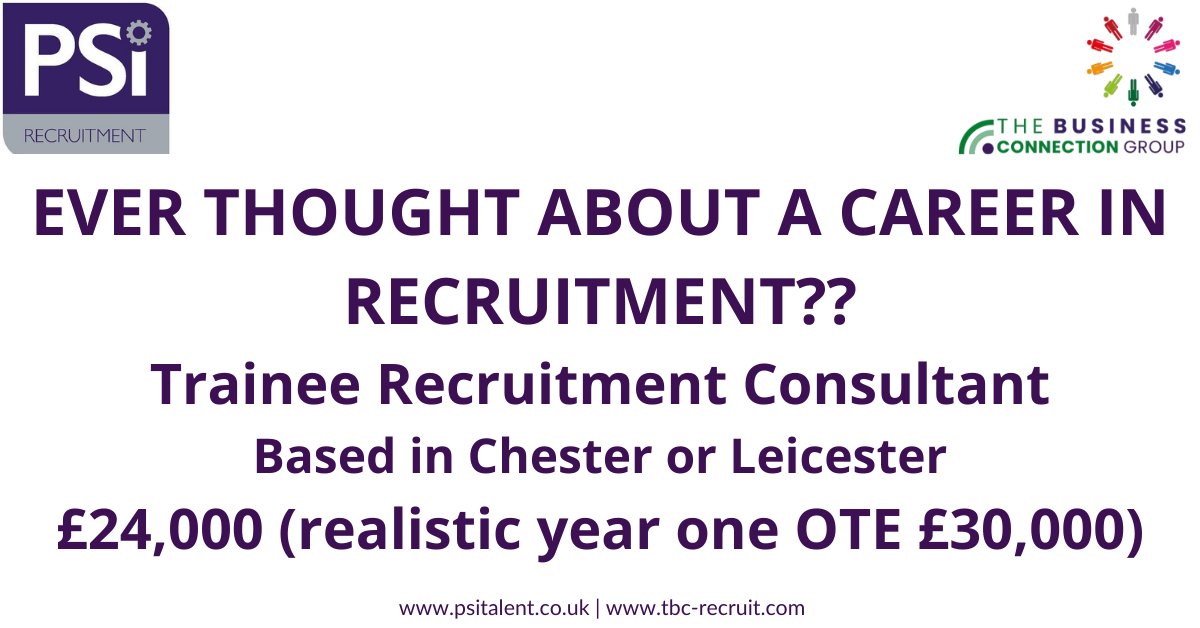 Do you have sales and customer service experience, but are pushing for your next challenge? Are you looking for a role where you can control your own success and earning potential?

Contact Pam for full details! 01244 455477
#recruiterjobs #recruiterlife #careeropportunity