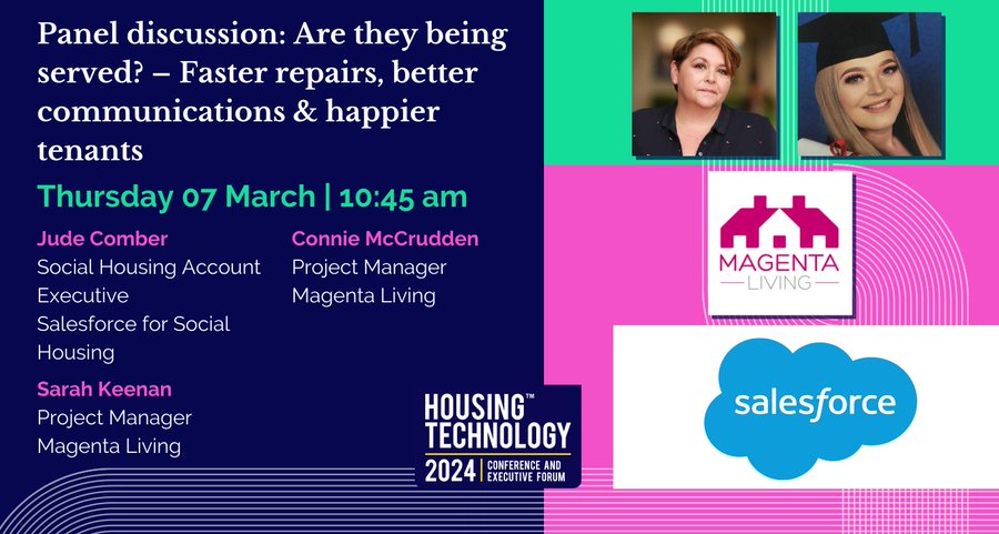 We will be joining @SalesforceUK for the panel discussion 'Are they being served?' at #HousingTech2024. Find out more and register here 👉 conference.housing-technology.com