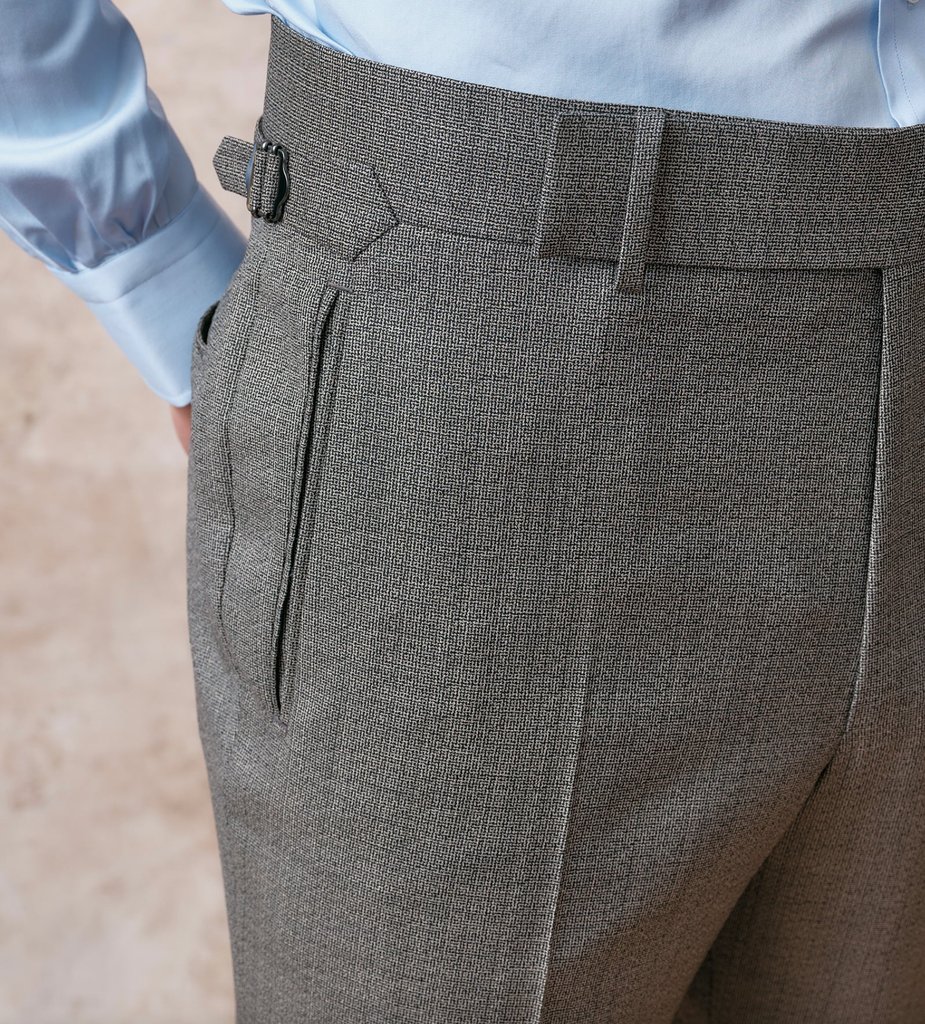 Business appeal with springtime flair. Part of our #SS24 collection, this Grey Micro DB suit is available online at edwardsexton.co.uk or 35 Savile Row.