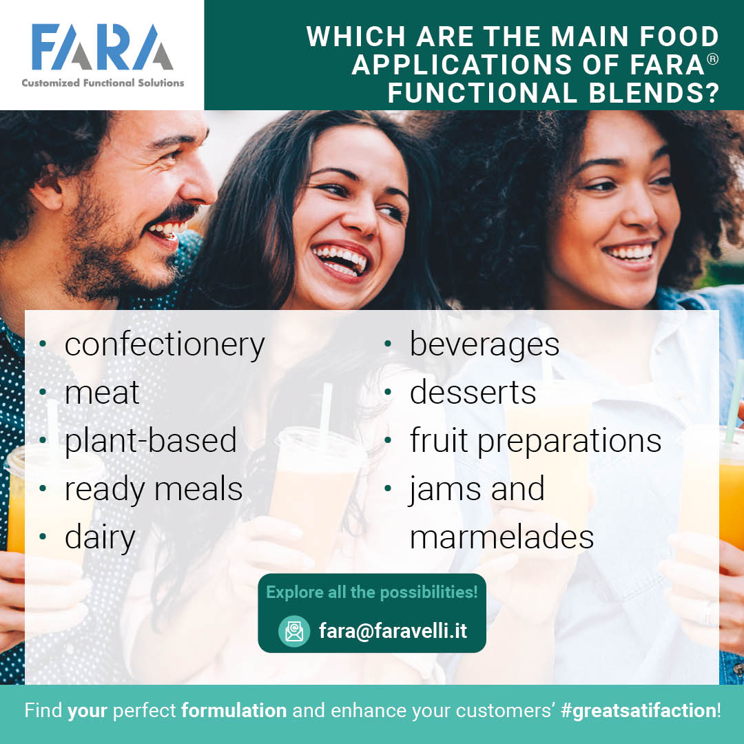 faravelligroup's tweet image. Elevate and differentiate your food applications with #FARACustomizedFunctionalSolutions. Leverage the potential of hydrocolloids for the recipe your customers desire!

📧fara@faravelli.it

#greatsatisfaction #behindgreatsatisfactionarealwaysgreatrawmaterials