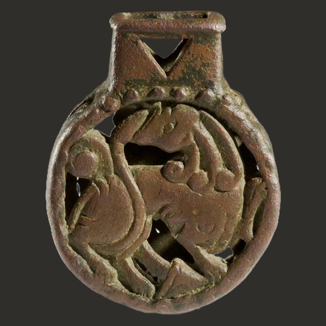 This early medieval terminal depicts a lion. No, really. Lions in medieval art are famous for looking, well, not like lions (see #NotALion for more joy). They acted more as symbols rather than realistic animals. Here, it's possible that the lion represents the Evangelist St Mark.