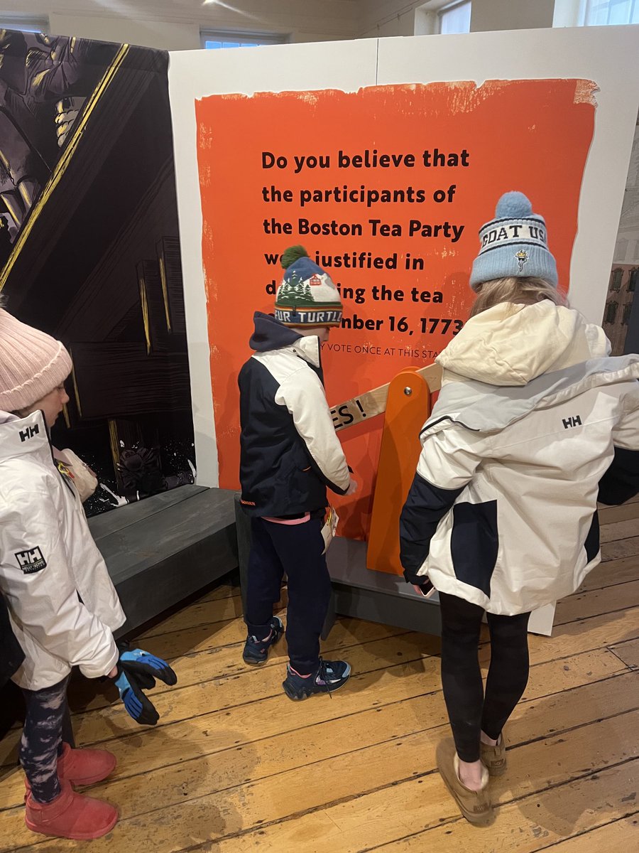 Spending Presidents Day exploring our rich history as Americans demanding political and social change - my kids all had different opinions ab justification of the Boston tea party! #forwardparty #countryoverparty @oldstatehouse