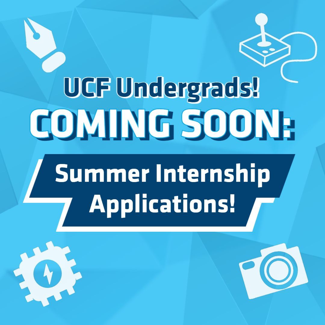 Applications for Summer 2024 <a href="/UCF/">UCF</a> internships open February 26th - a week from today. 👀 Keep an eye out and don’t hesitate to apply!