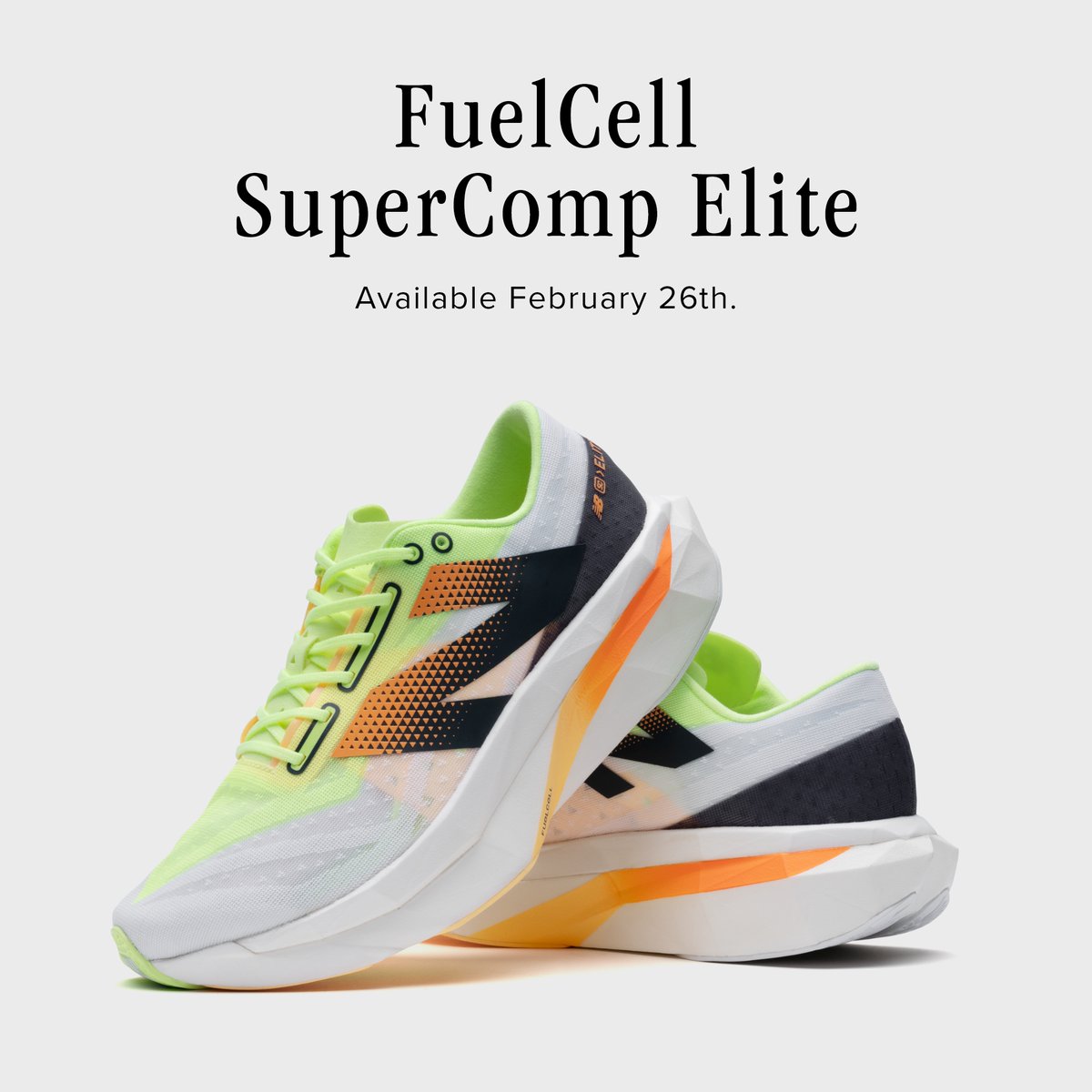 TotalsportsSA's tweet photo. Introducing the FuelCell Supercomp Elite v4.
May lead to personal bests* 🥇

Available 26 February.
* Training not included 🏃‍♂️

#HomeOfRunning #NewBalanceFuelCell #fuelcellsupercomp https://t.co/hznruIHp5D