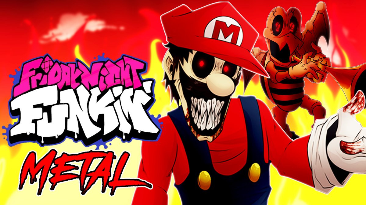 AnjerX's tweet photo. Here is the Metal Cover of STARMAN SLAUGHTER from Friday Night Funkin' Mario's Madness V2!  

Watch on youtube ▷ https://t.co/qcZeDiWgm3 

Fan Art by @ZBenzinator 
Original song written by @334_sandi @RedTV53 @thewahbox @FriedFrick 

#fridaynightfunkin #FNF #MarioMadnessV2