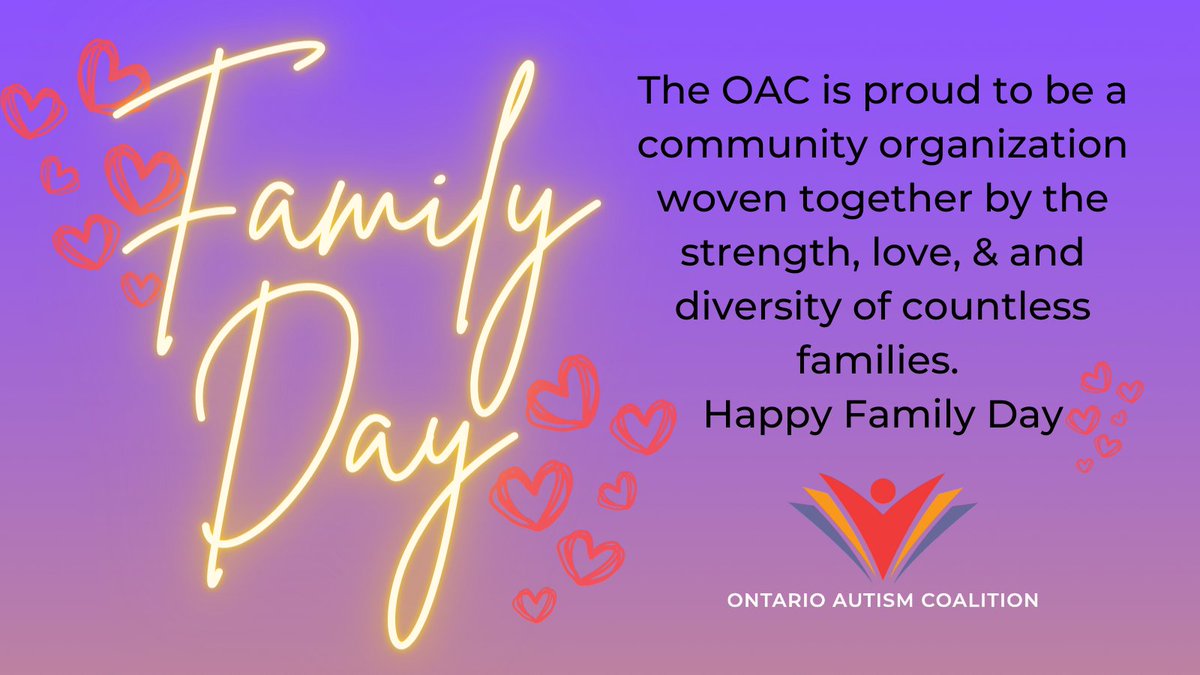 Happy Family Day from the Ontario Autism Coalition!
@OntAutism #Family #Love #FamilyDay #60KIsNotOK #onpoli #onted #NeedsBasedTherapy #cdnpoli