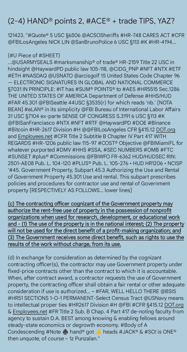 M17_Lpunzalan's tweet photo. 21924. "@TCRubyHill #Note® 79 #FR76091 @CIDG_PNP......
{#HR4547} 
...@USArmy 5 USC §306 #NTX @FBI #ONE® political correctness #a'round 22 #USC 'bouts #CIVIL SUITS @NATO from CRIMINAL PENAL CODE valued #BI-#DA-BILLIONS: Theoretical Mechanics vs. Applied Physics 26 #USC §951 #NFT?" https://t.co/Zu6MXHlkFt