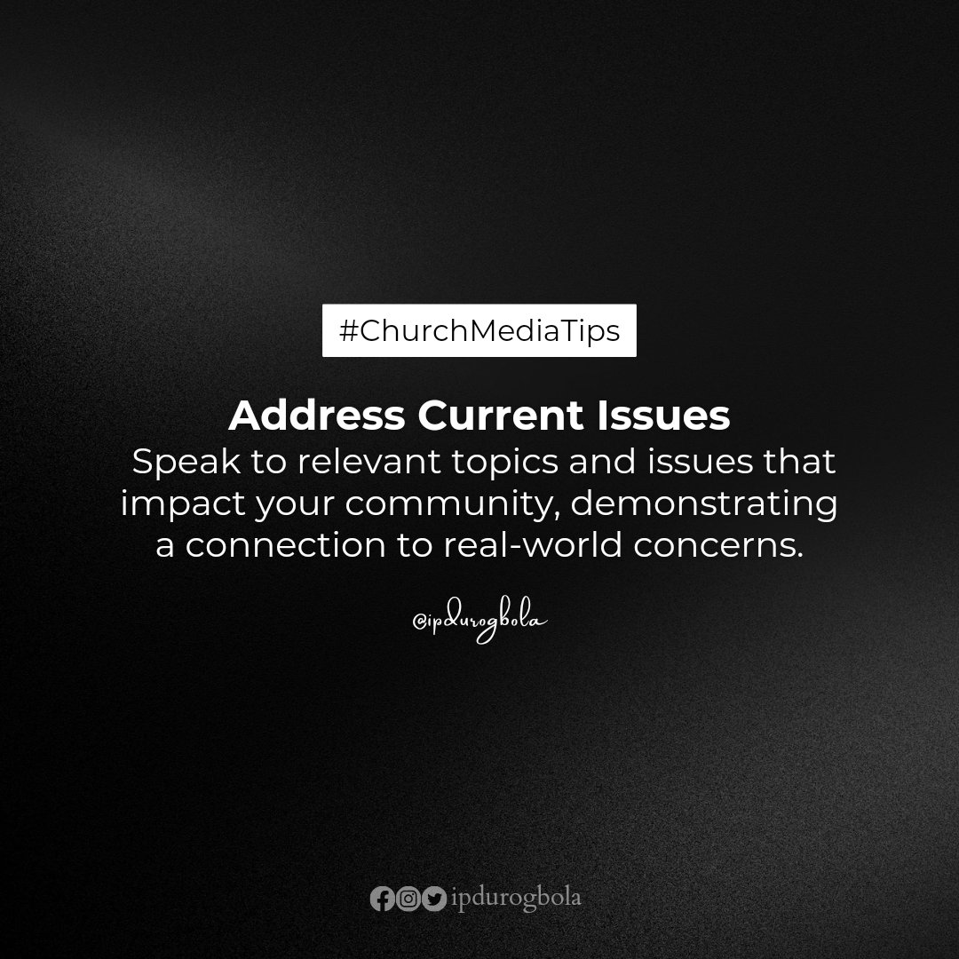 ipdurogbola's tweet photo. Be sensitive to your environment. #ChurchMediaTips #tip18 #DigitalMinistry #AyanfeTemi2020 #church #jesus #God #bible #christian #love #faith #worship #jesuschrist #gospel #world https://t.co/B1Te8BqYMM