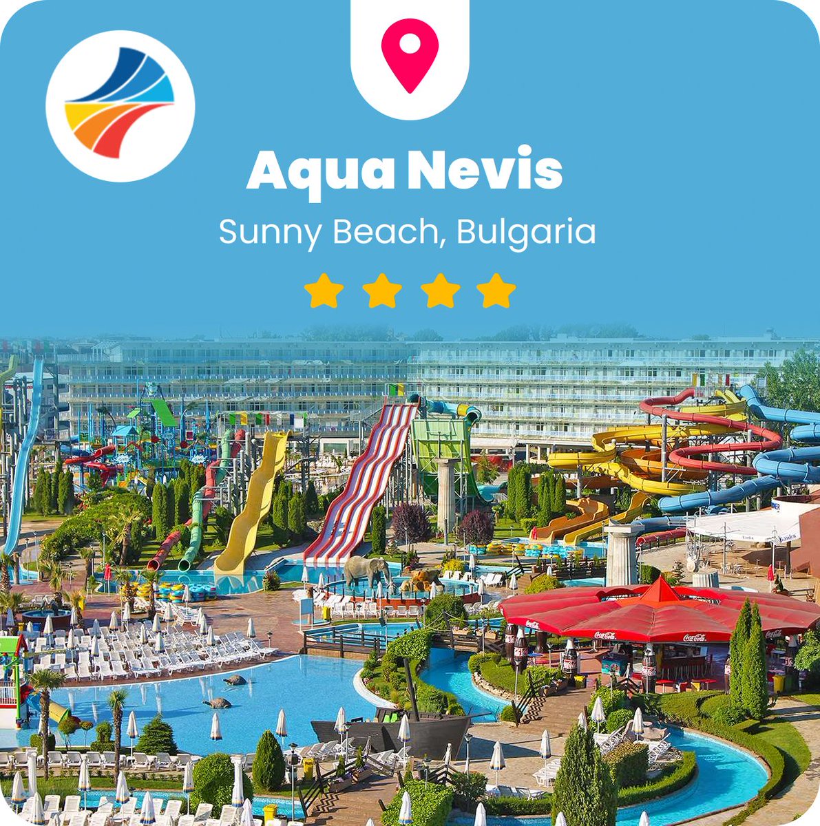 😍The 👑Aqua Nevis Club Hotel👑 is a wonderful ✨4 Star✨ all-inclusive hotel in☀️Sunny Beach☀️ that has its own aqua park, a 🥰HUGE🥰 Outdoor Swimming Pool and Beautifully Maintained Gardens. To💥 BOOK💥 Click Here 👉 bit.ly/48k0fvX