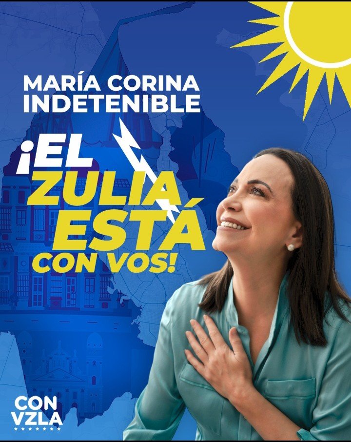 MervinMarin's tweet photo. La candidatura la decidieron 2,6 millones de Venezolanos,  por eso sin #MariaCorina no hay elecciones libres ..!!!
#MariaCorinaindetenible
#elZuliaEstaConVos
#PjZulia
#Pjlagunilllas https://t.co/tgd0r5kco8