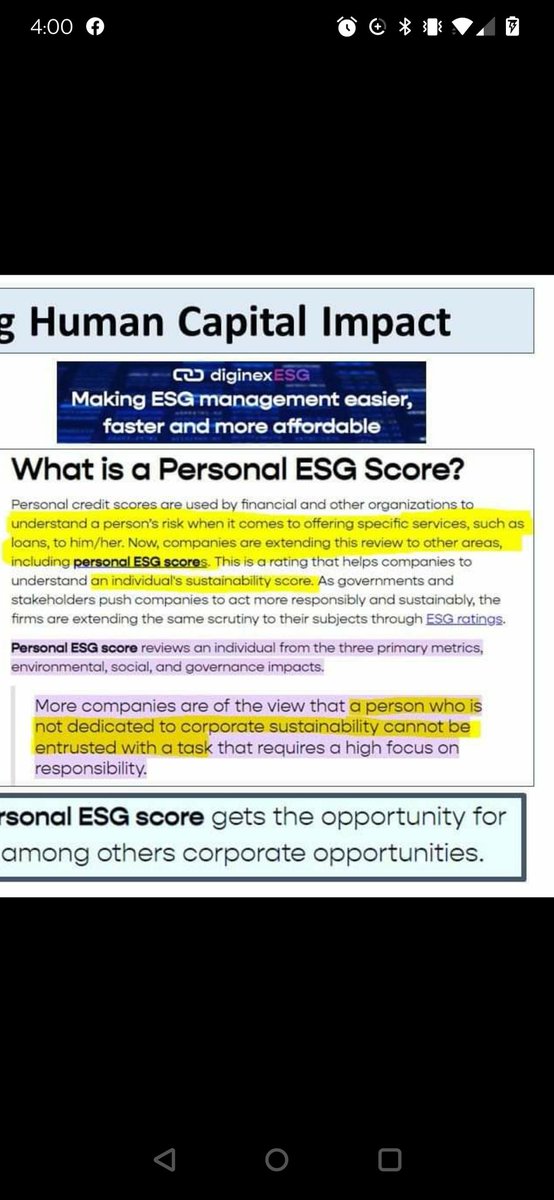 ChelcieHope's tweet photo. When the WEF finally admits they are coming out with a personal ESG/social credit score.  Thanks Julianne Romanello for the find. https://t.co/67mM1E9bod