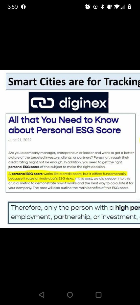 ChelcieHope's tweet photo. When the WEF finally admits they are coming out with a personal ESG/social credit score.  Thanks Julianne Romanello for the find. https://t.co/67mM1E9bod
