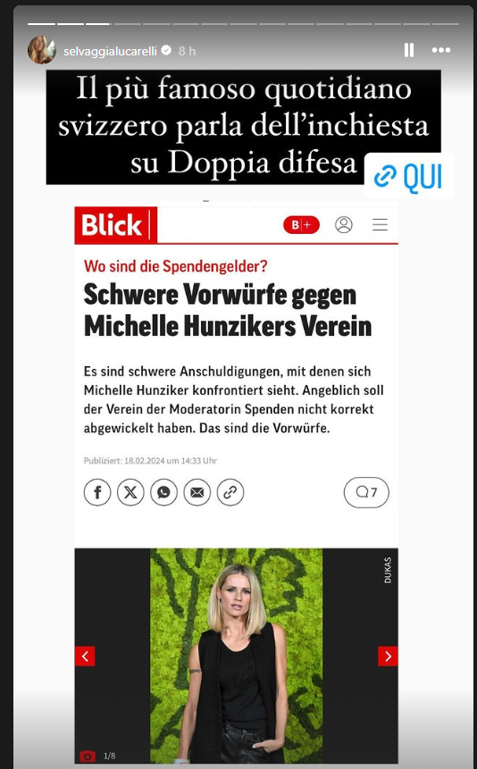 In Germania e in Svizzera dopo giorni parlano delle inchieste di Selvaggia Lucarelli, qui a parte un paio di siti online silenzio assoluto.
In compenso i 'giornaloni' ci hanno fatto sapere che a San Valentino Michelle Hunziker è andata in vacanza alle Maldive con le figlie.
🤡