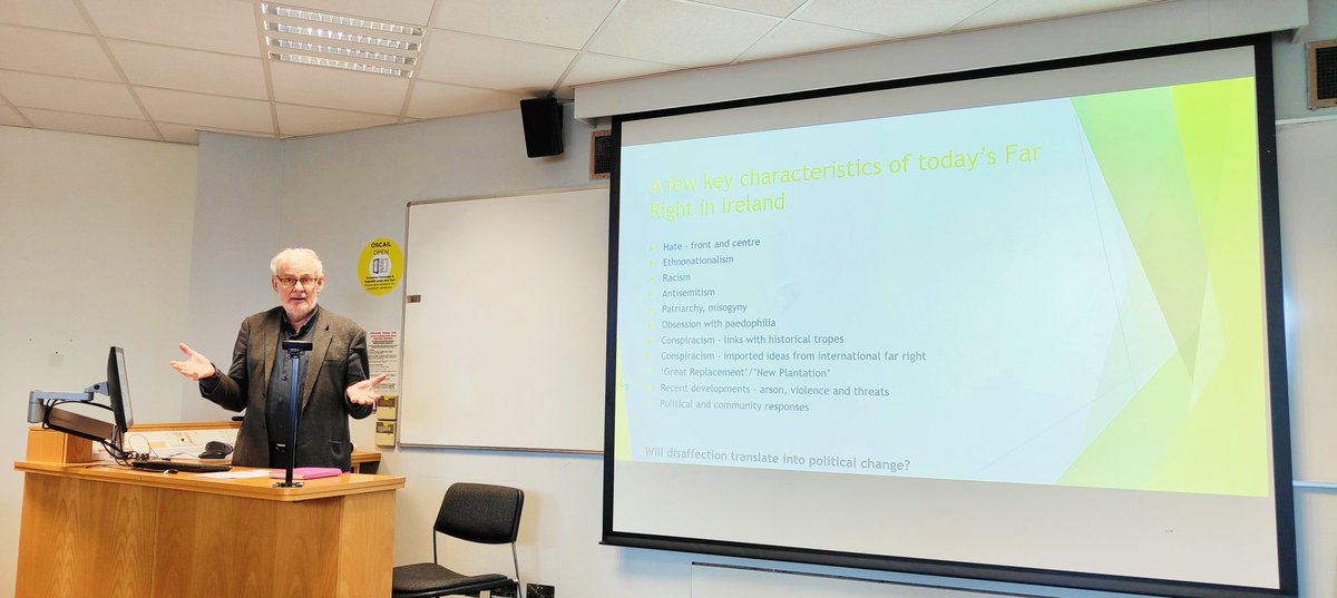 Earlier today #refugeeweek @UCCEquality kicked off woth @pmaceinri @ISS21UCC sharing his 👀 into the Ireland's Far right, following @AminsharifiT overview of racism and extremism in Ireland. ucc.ie/en/edi/univers…