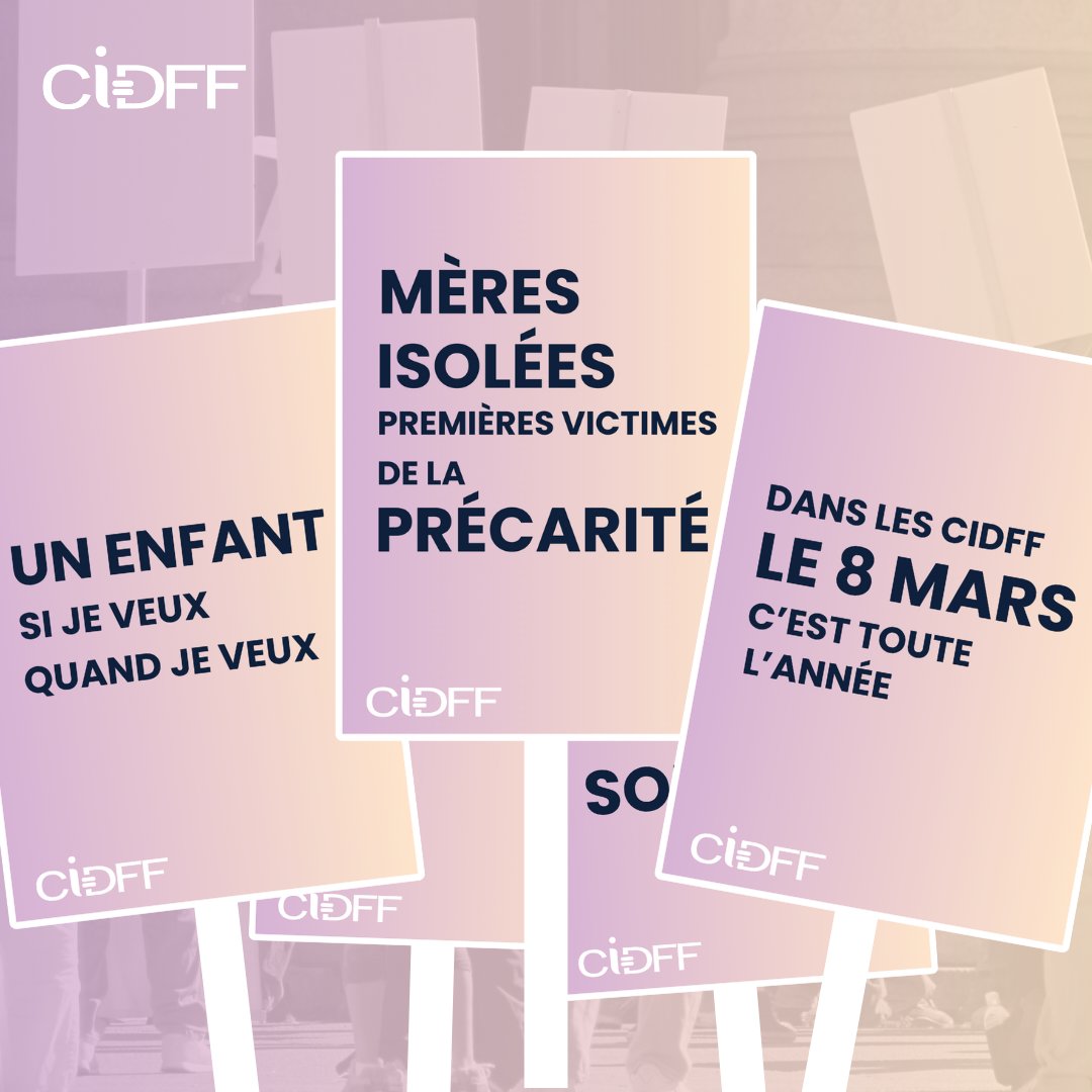 Les femmes sont les premières victimes de la précarité.

Face aux inégalités qui ne cessent de s'exacerber, la Fédération nationale des CIDFF appelle à se mobiliser le #8mars pour les droit des femmes et pour une égalité réelle entre les femmes et les hommes !

#GrèveFéministe