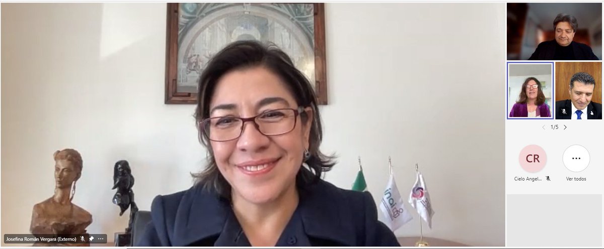 INAImexico's tweet photo. 🌐 En representación del Pleno del INAI, que preside la Red Iberoamericana de Protección de Datos, el comisionado presidente @AdrianAlcala75 y la comisionada @JosefinaRomanV participan en la Sesión del Comité Ejecutivo de la #RIPDP https://t.co/aNfwOn6Gjy