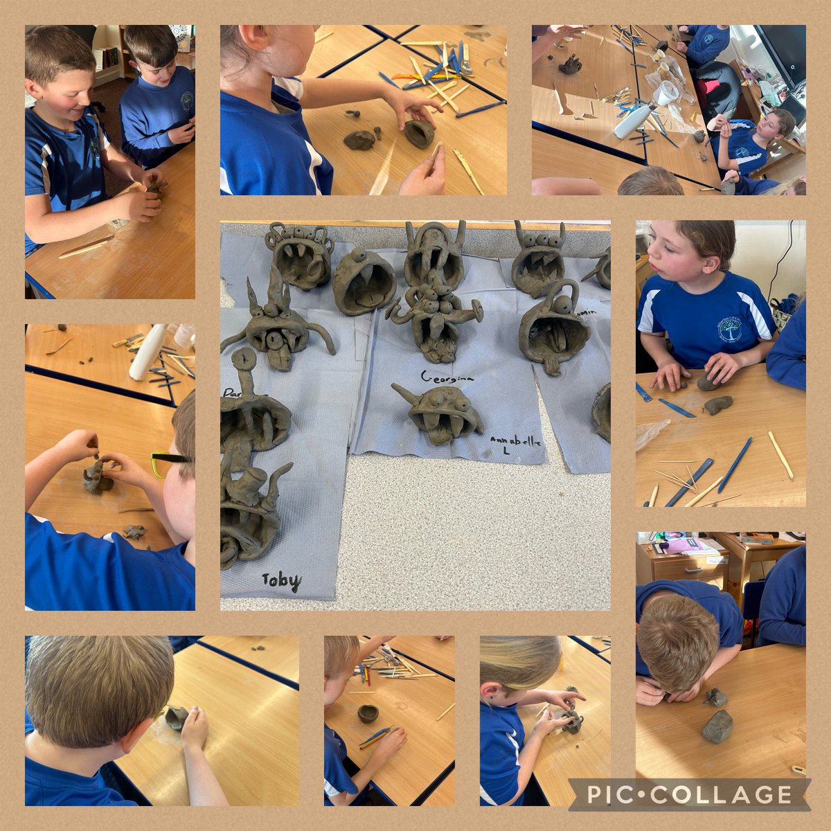 Fantastic first clay club @MrH_WFoss Super skills on display to make some monsters this week 👹 We can’t wait to paint them! @WilberfossPS