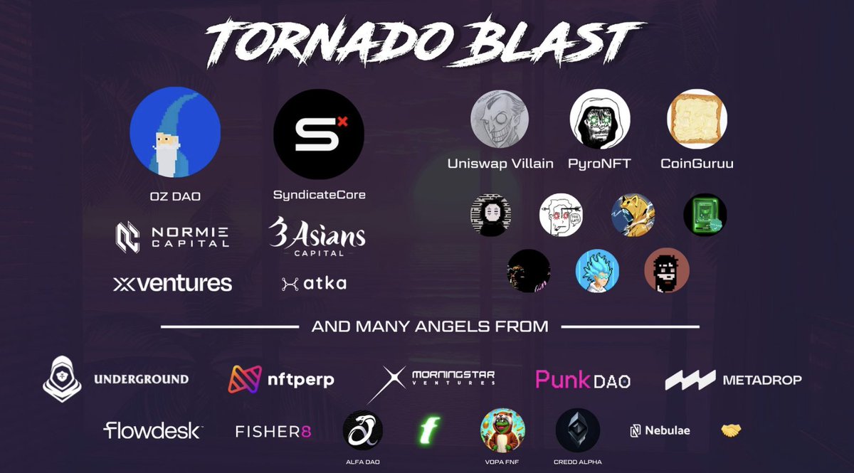 TORNADO BLAST - THE FIRST TRADING/SNIPING BOT ON BLAST L2 AND ITS AIRDROP

“The mission of Tornado is to provide the best tools for traders and degens in the Blast ecosystem”

- <a href="/TornadoBlastBot/">@TornadoBlast</a> today announced it had closed a strategic funding round, aimed at helping the project