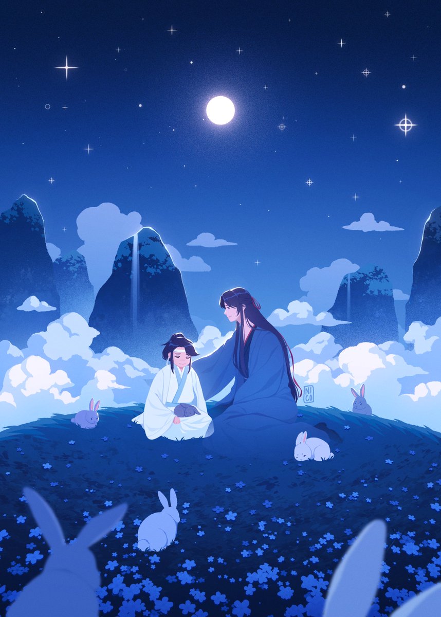 ebiemoon's tweet photo. maybe au where wwx was able to watch over sizhui instead of being in a nightmarish limbo #mdzs #modaozushi https://t.co/pwph6HLHTt