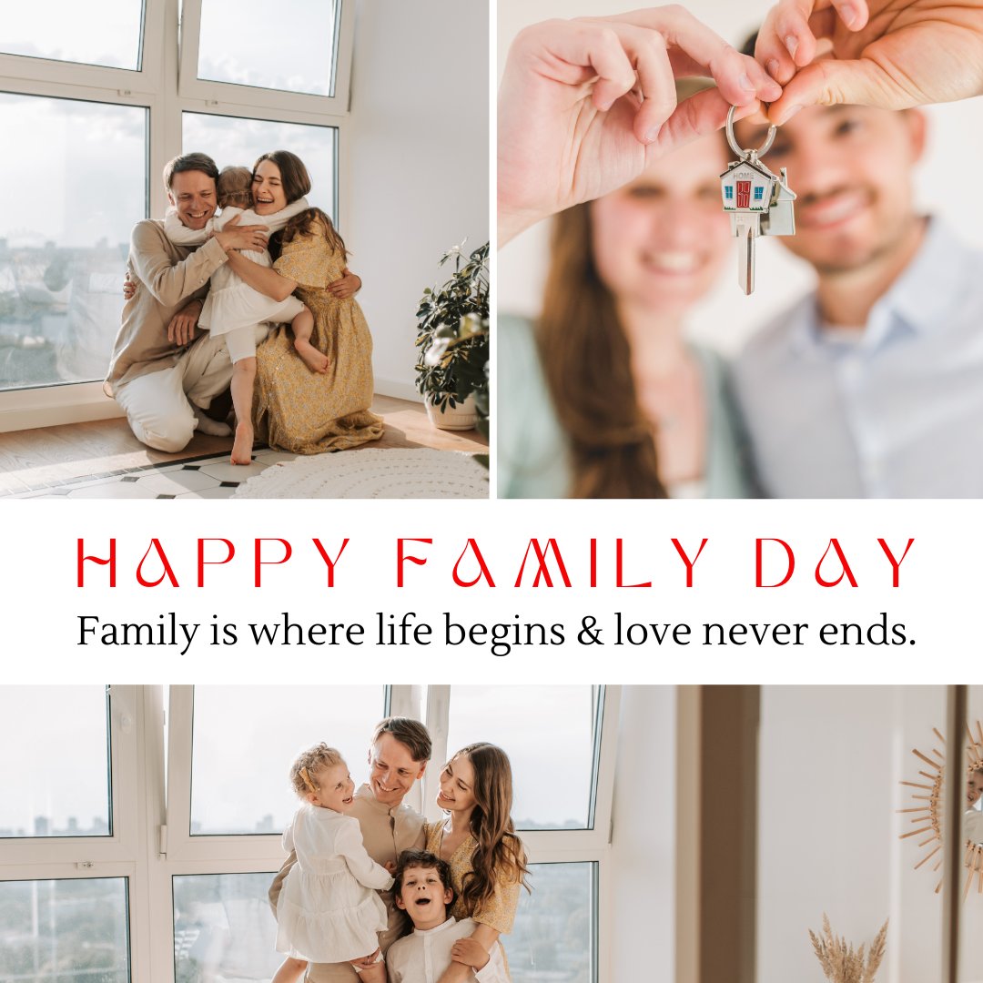 Buysellwithraj's tweet image. Family is where life begins &amp;amp; love never ends. Wishing you a beautiful Family Day! 💕 #FamilyForever #HomeSweetHome #happyfamilyday