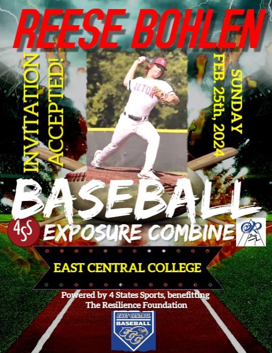 We are excited to announce that <a href="/bohlen_reese/">reese bohlen</a>, a '26 Shortstop/Pitcher from <a href="/StauntonHS/">Staunton High School</a> &amp; <a href="/Post126Baseball/">Alton Post 126 Baseball</a>, has accepted our invitation to compete in the Exposure Combine at @ECCFalconBSB this Sunday!