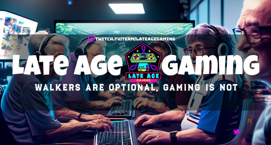 lateagegaming's tweet photo. Are you old? Does your body hurt? Do you hate young kids on your lawn? Do you love videogames? Do you love nerdy things? We got a place for you! The Guilded Community is now open and taking applications #gamingcommunity https://t.co/1q6SJSrSPW https://t.co/SaqMsO5ZPU