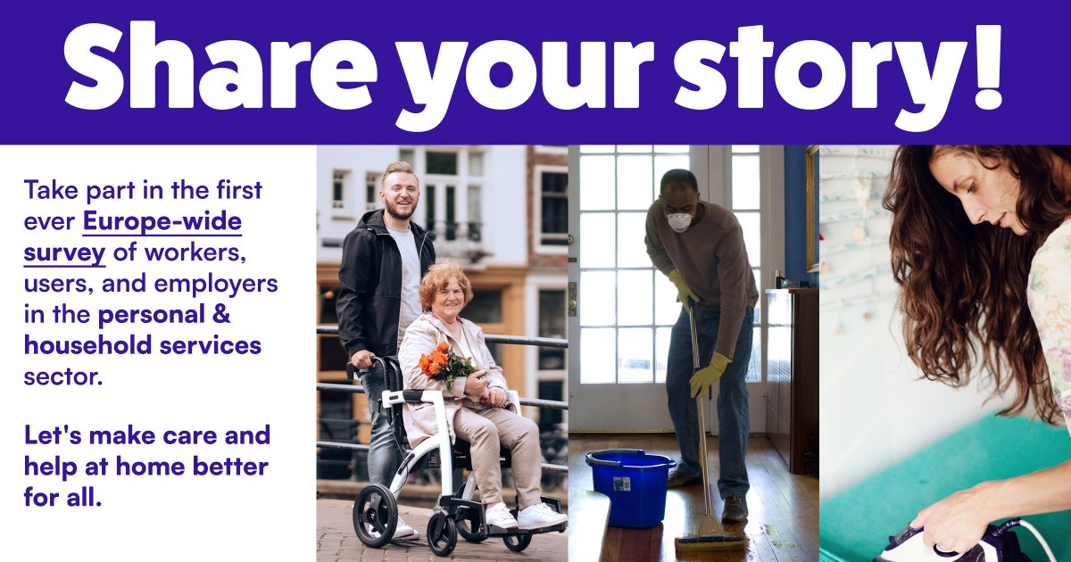 Engage with us to enhance our comprehension of the #PHServices sector! Are you involved in providing or receiving domestic/home care services? Your input is invaluable in shaping the future. Participate in our survey, available in multiple languages. 👉phs-monitor.eu