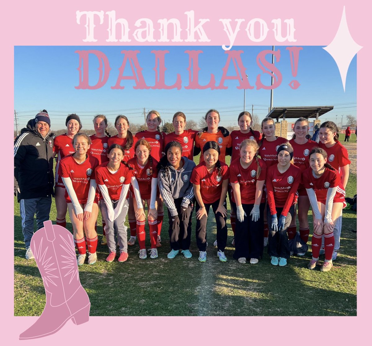 𝓛𝓪𝓽𝓮𝓻 𝓑𝓲𝓰 𝓓!
🤠⚽️ It sure was fun! 🤠⚽️ Safe travels home, everyone! ✈️ ⁦@ECNLgirls⁩ ⁦@NCFC_Youth⁩ ⁦@NCFC_ECNLGirls⁩ #ECNLDTX