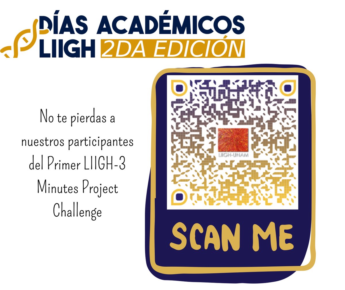LIIGH_UNAM's tweet photo. This year we have the first "LIIGH 3-minute-project-challenge" #LIIGH3MPC #LIIGH24 watch some of the videos at this playlist

https://t.co/PR4kAUqhAe

If you are attending in person you can vote for the public prize! @UNAM_MX @UNAM_Juriquilla https://t.co/r7AHQgHw7W
