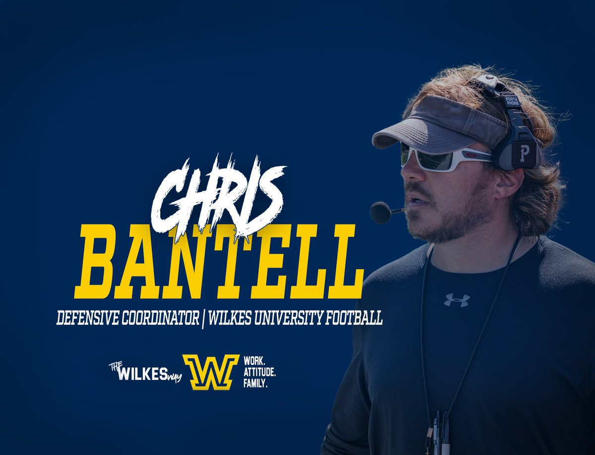 Wilkes Football (@wilkesfootball) on Twitter photo Welcome back to Wilkes !!
Chris Bantell 👏 (<a href="/Coach_Bantell/">Chris Bantell</a> )
Defensive Coordinator & Safeties Coach 🏈
Link🔗: gowilkesu.com/news/2024/2/19…
#TheWilkesWay Welcome back to Wilkes !!
Chris Bantell 👏 (<a href="/Coach_Bantell/">Chris Bantell</a> )
Defensive Coordinator & Safeties Coach 🏈
Link🔗: gowilkesu.com/news/2024/2/19…
#TheWilkesWay