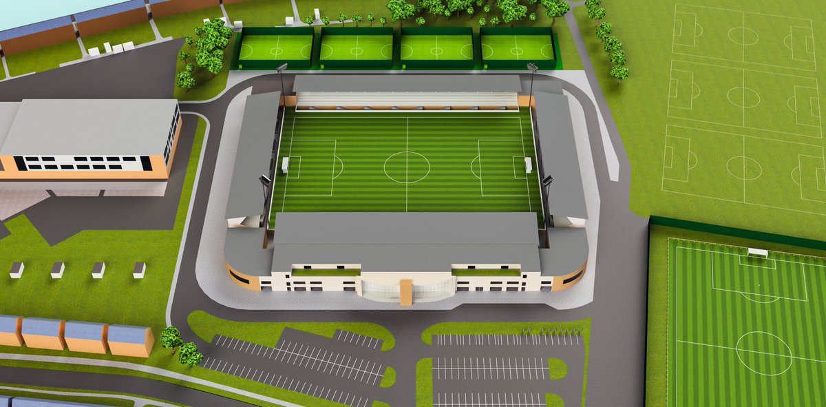 AscensoInglesok's tweet photo. 🏟️ Barnet presentó el proyecto de su nuevo estadio para volver a su ciudad tras 10 años de exilio en Harrow que se encuentra a 20km de distancia donde alquila el recinto en la actualidad. Será para 8000 espectadores y tendrá un campo de entrenamiento. Los clubes de la Non-League siguen creciendo.