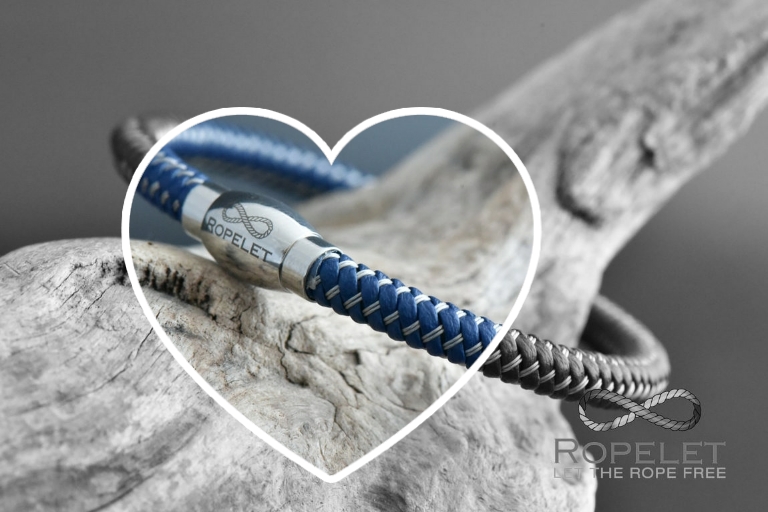 Ropelet's tweet image. This gorgeous UK made Ropelet in blue leather with a stainless steel braid is made to your choices without the big price tag from our ranges. Styling made easy at ropelet.co.uk #ropelet #leatherjewelry #accessories #wriststyle #casualstyle #classystyle #mensstyle