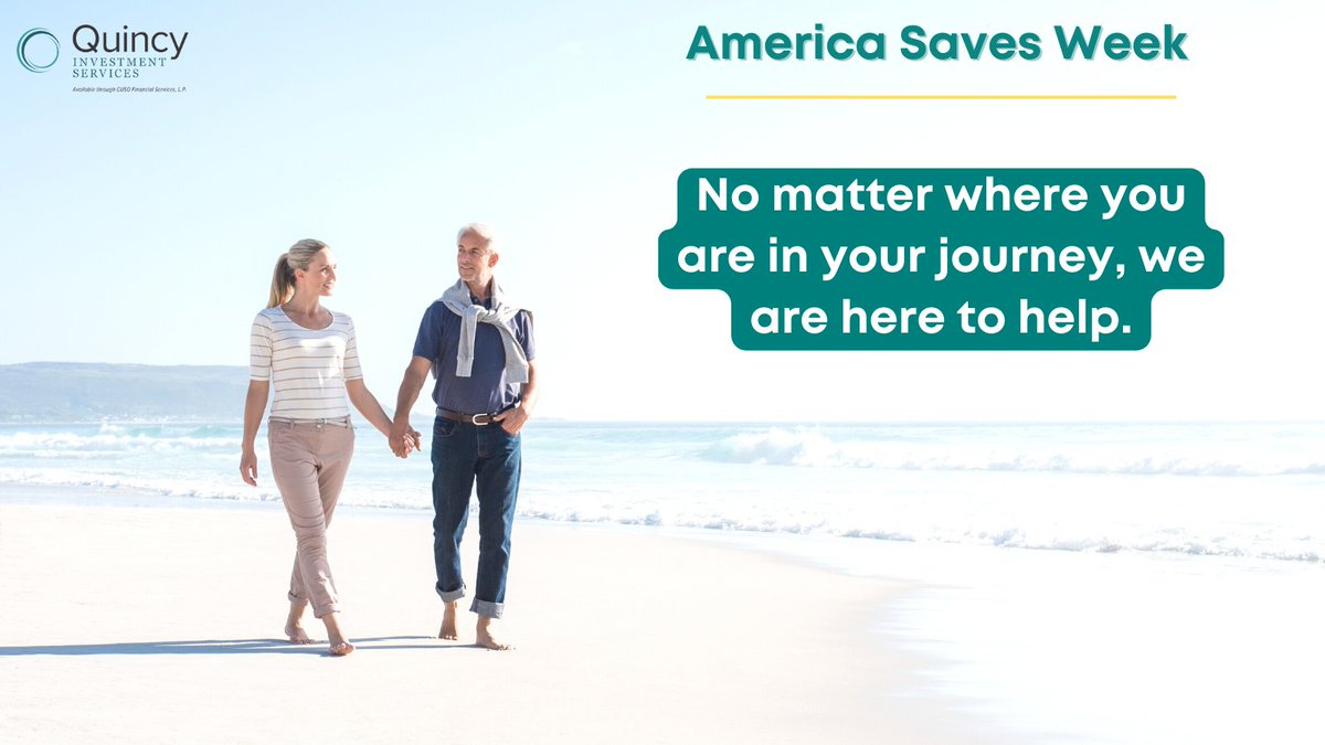 Quincy_CU's tweet photo. This week is #AmericaSavesWeek! Make your complimentary appointment today with CFS* Financial Advisor Mike Galvin to talk about what a financially successful retirement looks like to you! 
https://t.co/l2hfFWyaeG
*Investments available through CUSO Financial Services, L.P. https://t.co/Jb6uGGT344