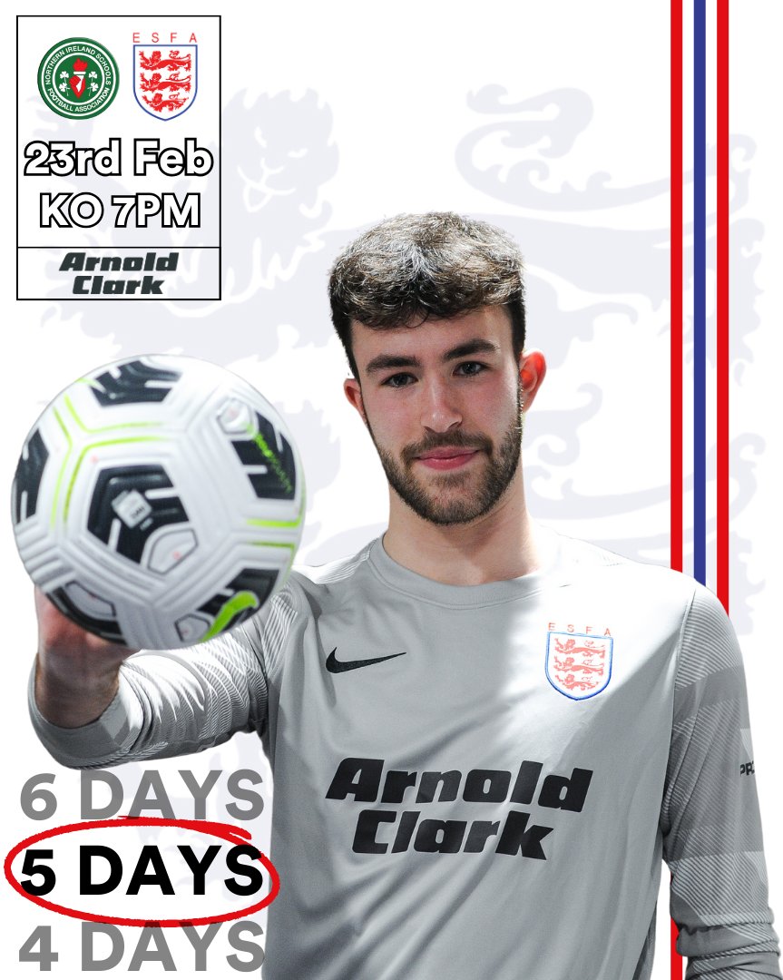 SchoolsFootball's tweet photo. 🏴󠁧󠁢󠁥󠁮󠁧󠁿England U18 Schoolboys🏴󠁧󠁢󠁥󠁮󠁧󠁿

Only 5 days until the England U18 Schoolboys begin their #CentenaryShield Campaign on Friday with a trip to the Northern Ireland

🗓️ 23rd March
📍 Danny Blanchflower Stadium, Belfast 
⏰ 19:00
🎥 Stream live via https://t.co/TbDQouYQ1y 

(1/2) https://t.co/SwHwuJxFVJ