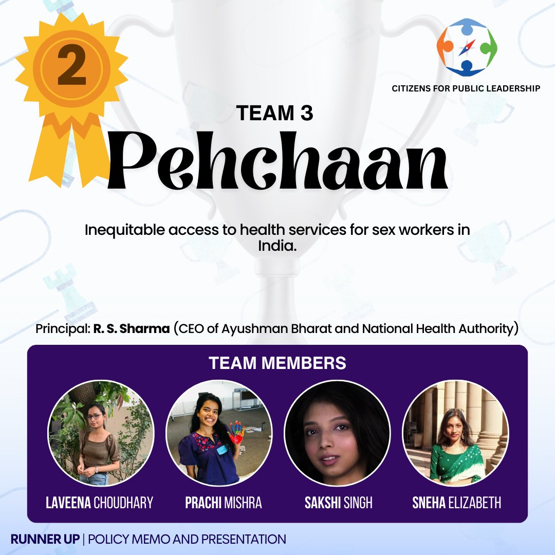 CPLFellows's tweet photo. 💡Runners up of Final Policy Memo Assignment and Presentation | Team 3: Pechaan | Inequitable access to health services for sex workers in India.

Congratulations to @Laveena55523960 @SakshixSingh 

#policymemo #publicpolicy #cplfellows #mensturalhealth #wastemanagement https://t.co/droxLZg99x