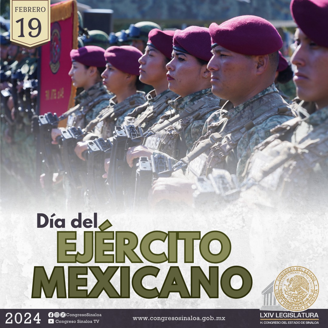 En cada soldado del Ejército Nacional late un corazón valiente y fuerte con una dedicación inquebrantable. Hoy 19 de febrero celebramos 74 años de valor y compromiso de estos hombres y mujeres que dedican su vida a proteger nuestra soberanía. 
#DiaDelEjercitoMexicano