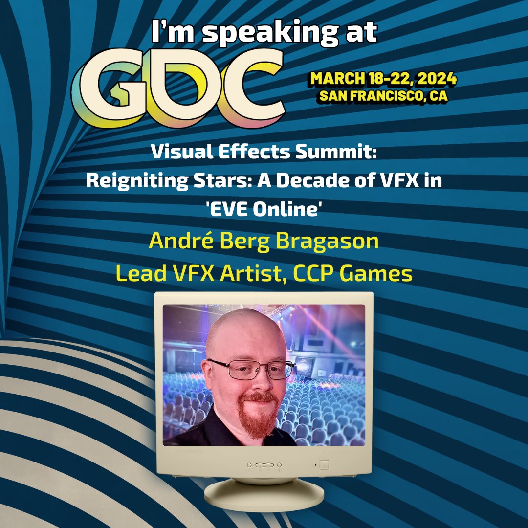 Excited to announce that I'll be presenting at GDC's Visual Effects Summit! Join me as I delve into the fascinating world of visual effects development in EVE Online over the past decade. Hope to see you there! #gdc2024 #eveonline #realtimevfx