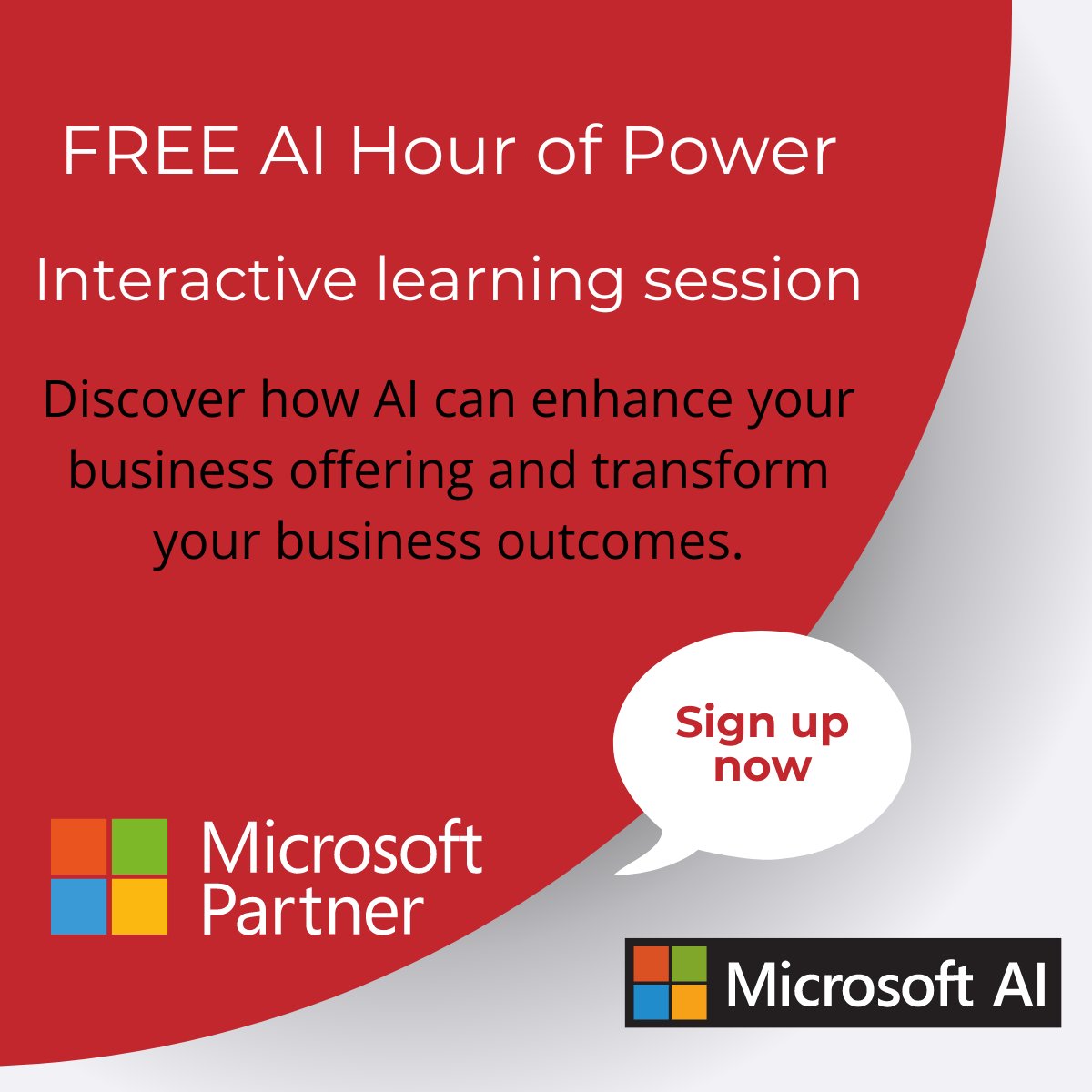 Sign up for AI Hour of Power superluminalsoftware.co.uk/ai-hour-of-pow… A free, non-committal, interactive AI learning session. We will show you how AI can enhance your business offering & transform your business outcomes. #microsoftai #microsoftpartner #ai #bigdata #copilot #copilotai #PowerBI