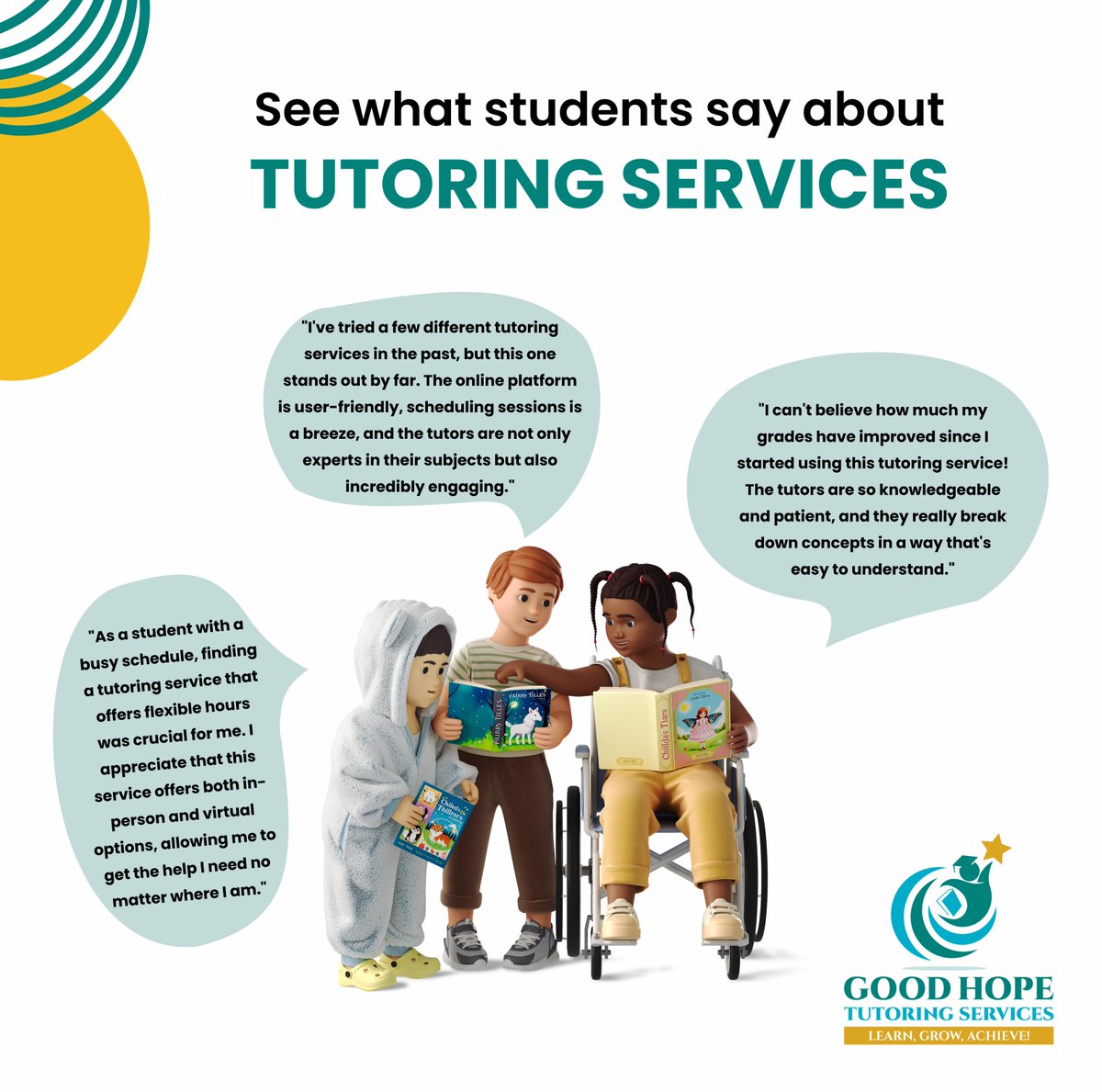 GoodHopeTutors's tweet photo. Experience the difference of personalized tutoring! Our tutors take the time to understand your unique learning style and adapt lessons accordingly. Say goodbye to one-size-fits-all education and hello to tailored support!
#PersonalizedLearning #Tutoring #IndividualizedSupport https://t.co/oW1yl5bKqh