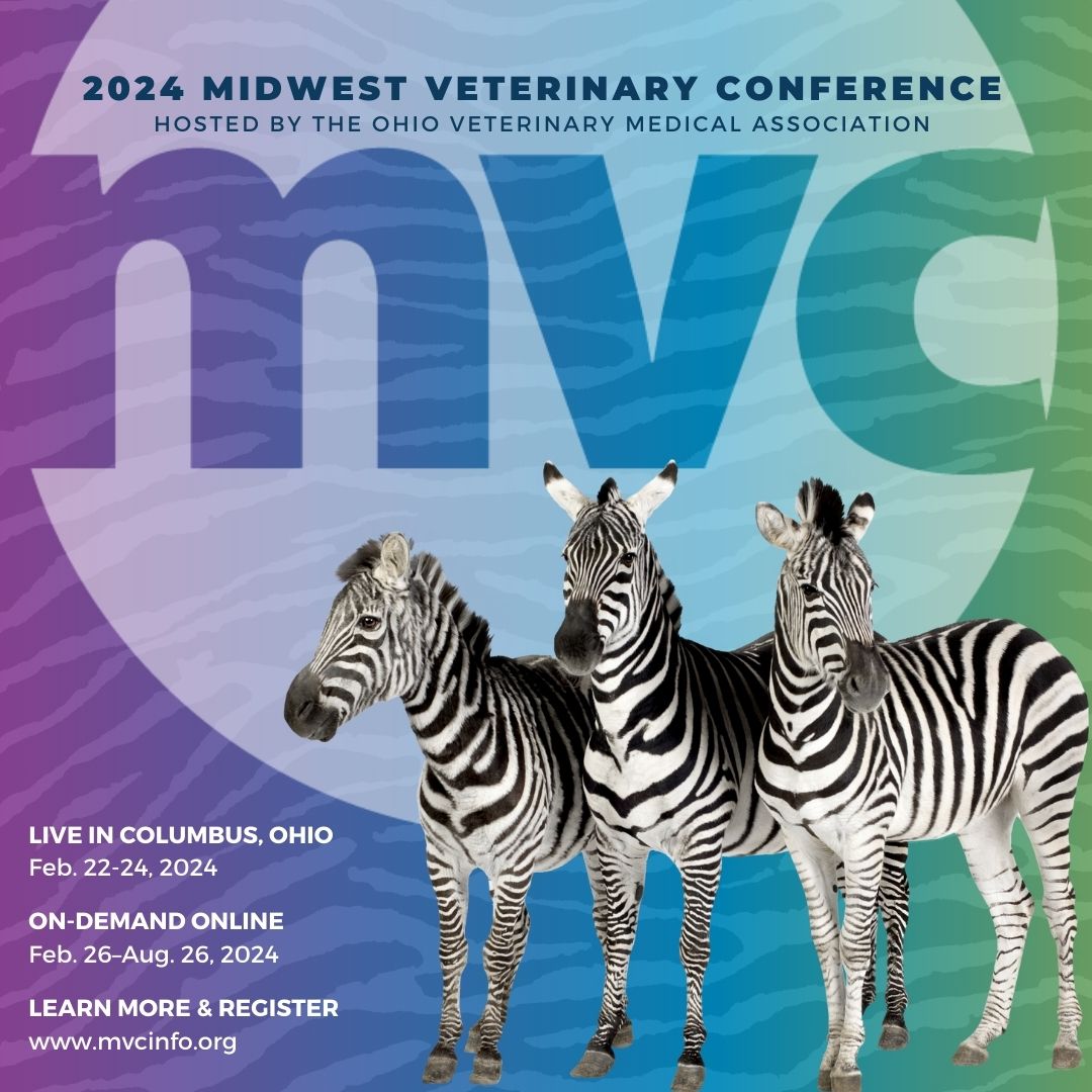 OSUVetCollege's tweet image. We can&apos;t wait for the Midwest Veterinary Conference, later this week. While at the @MVCinfo conference, be sure to stop by our table outside of the exhibit hall and attend our #OSUVetMed alumni reception on Friday evening. #2024MVC