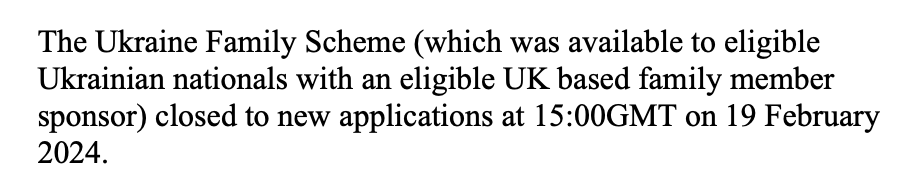 AdamBienkov's tweet photo. Rishi Sunak's Government has quietly closed the Ukraine Family Scheme from 3PM today. It means a big reduction in those Ukrainians eligible for refuge with family members in the UK. Grandchildren, siblings and other family members now excluded https://t.co/aRXnC2nQxS