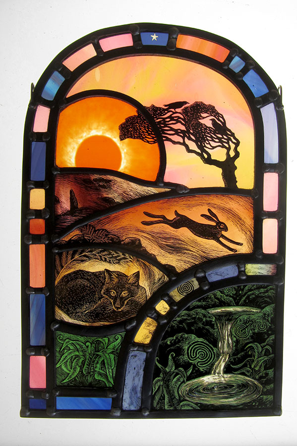 'Sacred Spring' by stained glass artist Tamsin Abbott #WomensArt