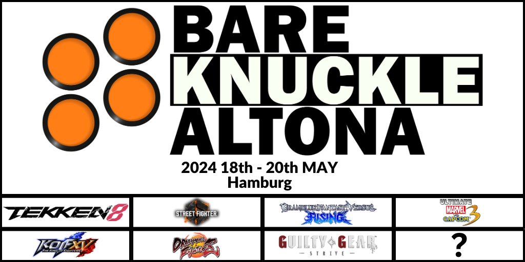 FGC_Hamburg's tweet image. It's time to finally announce our this year's upcoming BareKnuckle Altona in Hamburg. 
Mark 18th-20th on your calendar!
As always doors open already on Friday (17th) at 10PM for an open end session. 
Sat+Sun 10AM-Open End
Mon 10AM - 4PM Chill, Casual, Mystery and ByeBye!
